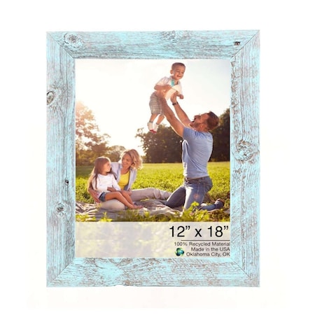 Palacedesigns 14 x 21 in. Rustic Blue Picture Frame PA3666374